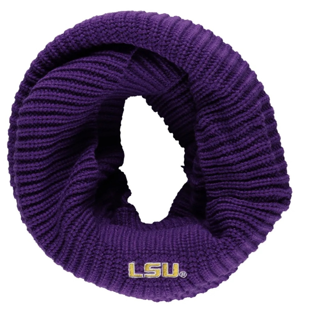 NWT Women's ZooZatz LSU Tigers Knit Cowl Infinity Scarf